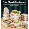 Corn Starch Bento Box Biodegradable Cornstarch Packaging Boxes Factory